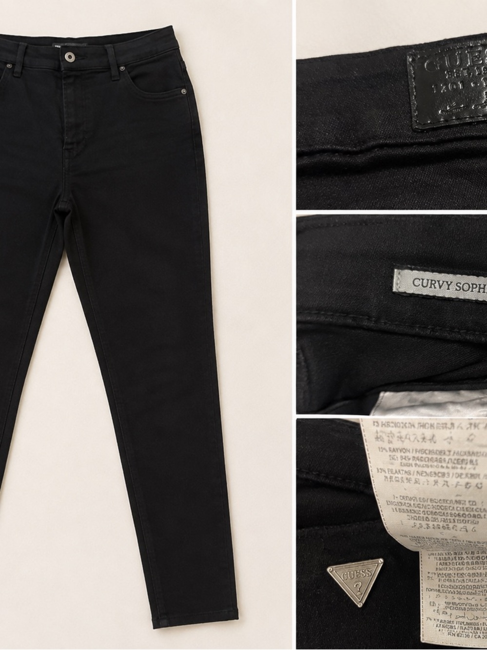 GUESS Curvy Sophia Skinny Jeans in Black